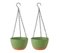 Hangable Pots - Wall Flower Basket for Self Watering Convenience | 9-Inch PP Resin Base, Removable Drain Tray, Hanging Plant Planter, Floating Flower Holder, Home Balcony Decoration