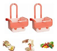 Hangable Sink Drainer Basket,Sink Food Catcher,Sink Strainers for Kitchen,Food Fruit Vegetable Drain Shelf,Multi-Purpose Anti-Clog Detachable Filter for RV Fruit Vegetable Pasta (Orange,2PC)