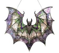 Hangable Sun Catchers - Acrylic Bat Hanger, Flat Window Display | Halloween Hanging Light Catcher for Lawn Garden, Balcony Decor, Living Space Accent, Porch Entryway Glass Reflection Charm