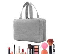 Hangable Travel Toiletry Bag, Roll-Up Makeup Brush Case, 10.63 x 7.09 x 3.15 Inches, Personal Care Fundamentals, Waterproof Pouch Holder, Foldable 4-in-1 for Cosmetics, gray, Siehe