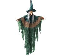 Hangable Witch Outdoor - Life-Size Talking Decoration | Light Eyes with Sound Activation | Scary Witch Source for Garden Lawn | Halloween Outdoor Decor for Patio Yard | Haunted Hous