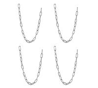 Hangar DIY Chain 4 Packs, 3MM 0.5 Metre Cut Length in Metal, Stainless Steel Chains Corrosion & Rust Resistant Heavy Duty Steel for Anti-Theft, Lift, Pet Dog, Decorative, Guardrail