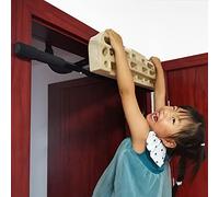 Hangboard Rock Climbing Hangboard with Door Way Pull Up Bar; Including Jugs, Pinches, Pockets, Edges and Slopes for Rock Climbing Training (10-21 cm)