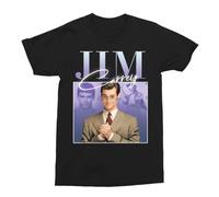 HANGCHANG Jim-Carrey-Throwback-t-Shirt-Pay Black