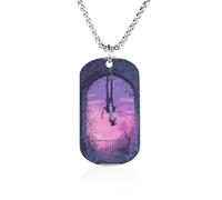 Hanged Man Tarot Card Men's Pendant Necklace Chain Customizable Jewelry Dog Tag Necklaces