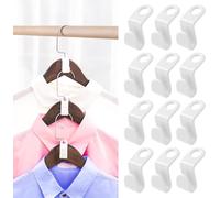 Hanger Connecting Hooks, 2025 Space-Saving Hangers for Closet Organiser and Storage, Hanger Hooks, Clothes Hanger Clips, Plastic Hangers (White-50PCS)