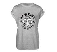 Hanger Craft Hawkins T Shirts, Running Tops for Women, Best Classic Tees Made in UK (Grey, Medium)