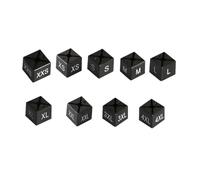 Hanger Size Marker 400pcs Black Cube Garment Number Signage Ring Square for Clothing Racks Organization(Sale)