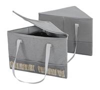 Hanger Storage Bin- Tidy Foldable Large Capacity Container, Triangular Clothes Hanger Rack With Lid | Space-Saving Durable Design Storage Bin For Home Bedroom Living Room Closet Laundry