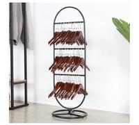Hanger Storage Rack Portable Organizer Stacker, For Clothing Store, Laundry Room, Closet - Sturdy Steel Clothes Holder, For Adult And Child,Black