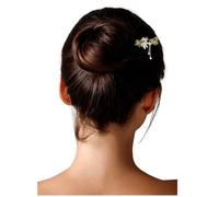 HangErFeng Women Silver Accessories Filigree Butterfly Flower Shape Tassel Hairstick 915