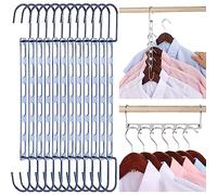 Hangers Space Saving, 12 Pack Metal Hanger Organizer, Closet Space Savers, Collapsible Magic Hangers for Heavy Clothes, Closet Organizers and Storage, College Dorm Room Essentials