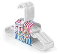 HANGERWORLD 40 White Plastic 29cm Childrens Coat Clothes Garment Trouser Skirt Bar Baby Toddler Hangers