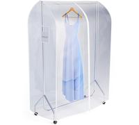 HANGERWORLD Transparent Clothes Garment Rail Strong Zipped Cover with Document Pocket (4ft (122cm))