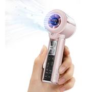 hangfan portable spray handheld fan [19H maximum cooling time], 3000mAh USB rechargeable personal fan, 100 gear adjustable, mini fan, suitable for home/shopping/makeup - summer female gift-Pink
