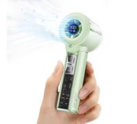 hangfan portable spray handheld fan [19H maximum cooling time], 3000mAh USB rechargeable personal fan, 100 gear adjustable, mini fan, suitable for home/shopping/makeup - summer female gift-Green