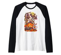 Hangin Around Bat Bash Ghost Witch Pumpkins Halloween Bats Raglan Baseball Tee