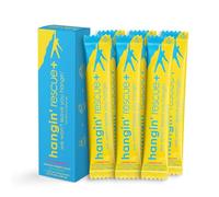 Hangin' Rescue+ Electrolyte Drink Mix | Rehydrate, Reduce Fatigue & Protect Cells with Electrolytes, B6, C, Taurine & L-Cysteine | Caffeine-Free | Travel-Ready | 13.4g Each (12, Original)