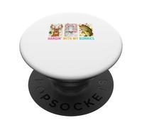 Hangin' With Bunnies Easter Hunter Fisher Bunny Horse Fish PopSockets Adhesive PopGrip
