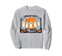 Hangin' With My Boos Ghost Halloween Pumpkin Spooky Season Sweatshirt