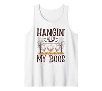 Hangin with My Boos - Halloween Ghosts Pumpkins Bats Tank Top