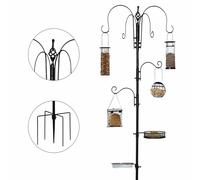 Hanging 226cm Bird Feeder Station Steel Black by Pawhut
