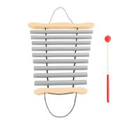 Hanging 9 Note Sound Healing Chimes with Mallet 9 Different Tones C6 D6 E6 F6 G6 A6 B6 C7 D7, Sound Healing Instrument for Yoga Relaxation Meditation (Silver)