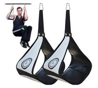 Hanging Ab Straps for Pull Up Bar & Core Strength Training-Soft Padded Exercise Straps for Ab Swing & Leg Raises, Hang Bar Strap with 2 Steel Carabiners Abs Equipment for Home & Gym