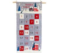Hanging Advent Calendar with Pockets 24 Days Felt Advent Calendar 2024 with Festive Pattern Empty DIY-Friendly Reusable for Home, School, Office 2024