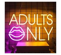 Hanging Art Neon Signs Adults Only Neon Sign Dimmable LED Light USB Wall Decor Lamp for Bar Letter Bedroom Man Cave Hotel Party Store 42cm×26.4cm