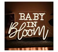 Hanging Art Neon Signs Baby in Bloom Neon Sign LED Light USB Powered for Home Living Room Baby Bedroom Shower Backdropoh Wall Decor 40cmx28cm