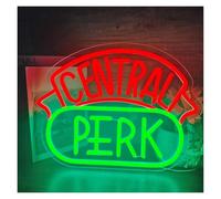 Hanging Art Neon Signs Coffee Cup Central Perk Neon Sign LED Light for Wall Decor USB Powered for Kitchen Shop Bedroom Illuminated 36cm×27cm