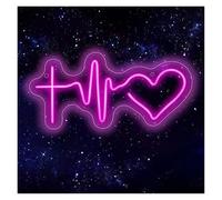 Hanging Art Neon Signs Faith Hope Love Neon Sign for Wall Decor Gym Yoga Bar Club Bedroom Cafe Party Decor 19cmx40cm
