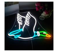 Hanging Art Neon Signs Fly Goose Neon Sign Creative Animal Wall Lights Room Decoration For Home Party Bar Club Pet Shop Dimmable USB Lamp