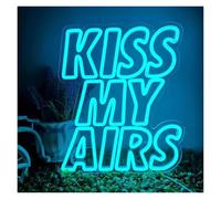 Hanging Art Neon Signs Kiss My Airs Neon Sign Dimmable Light USB Powered for Wall Decor for Living Room Business Shop Birthday Party Game Room 30.4cm×35cm