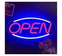 Hanging Art Neon Signs Open Neon Sign Adjustable Brightness Light Business Sign for Shop Party Bar Hotel Wall Decoration USB Powered 35cm×15cm