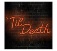 Hanging Art Neon Signs Til Death Neon Sign for Wall Decor Lights USB Powered for Bedroom Home Game Room Party Illuminated 40cm×18cm