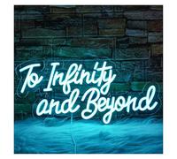 Hanging Art Neon Signs to Infinity and Beyond Neon Sign USB Powered Dimmable, for Bedroom Shop Bar Party Wall Decoration 22cm×45cm