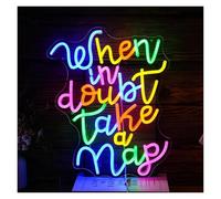 Hanging Art Neon Signs When in Doubt Take A Nap Neon Sign for Bedroom Hotel Study Room Decor 39.5x30cm
