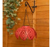 Valuelights Coral Colour Pop Solar Garden Hanging Lantern Light In Pink Pink