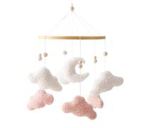 Hanging Baby Crib Toys - Cloud Shaped Pendants & Gym Mobiles for Moses Stroller | Soft Play Decor for Nursery, Gym Bed | Great for Birthday, B