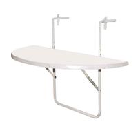 Hanging Balcony Table 100x50cm White half Round Hanging Table Balcony New