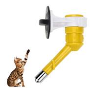 Hanging Ball Bearing Pet Water Nozzle, Double Stainless Steel Drinking Spout, Bottle-Mount Water Dispenser for Dogs, Slight Color Difference Among Batches