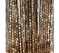 Hanging Bamboo Beaded Door Curtain - Wooden Bead String Curtain for Doorways Living Room Partition Decor 100cm x 150cm (Brown 101 Strands) - Stylish Home Accent