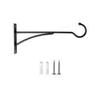 Hanging Basket Bracket,11 Inch Wall Mounted Steel Plant Hook, Heavy Duty Hanging Basket Brackets Outdoor for Bird Feeders, Lanterns, Wind Chimes, Wall Hooks, Brackets for Hanging Baskets Outdoor