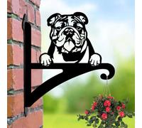 Hanging Basket Bracket, Bulldog, Dog Lovers, Heavy Duty, Garden Gift, Powder Coated