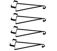 Hanging Basket Brackets for Concrete Fence Posts (Pack of 4) Metal Hanging Basket Brackets Outdoor, No Drill Post Brackets for Hanging Baskets, Bird Feeders, Lanterns