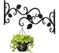 Hanging Basket Brackets, Iron Wall Hanging Hooks, Metal Outdoor Hanging Brackets with Screws, Garden Decoration for Plants Lanterns Wind Chimes (