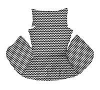 Hanging Basket Chair Cushions, Hanging Outdoor Cocoon Egg Hammock Chair Pads with Head Pillow, Removable Cover, for Patio Garden, Zig-Zag [114]