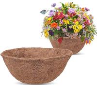 Hanging Basket Liner, Coconut Fiber for all Hanging Basket, Coco Liner Replaceable Coco Liner Natural Coconut Planter Basket Liner for Indoor Outdoor Garden Porch and Balcony(1pc 16in)